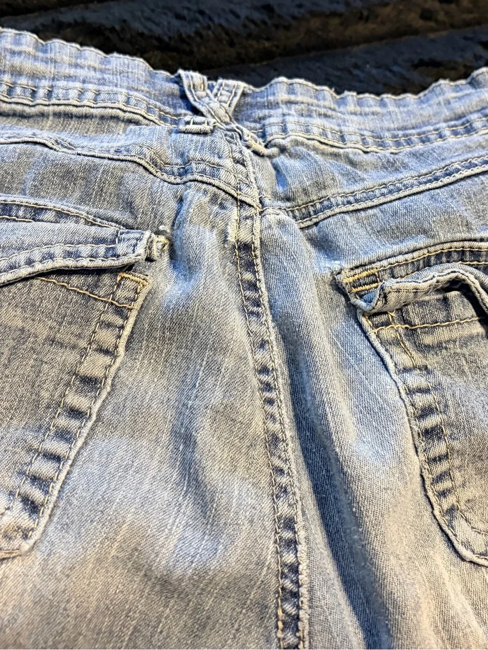Vintage Angels Light Wash Denim Shorts